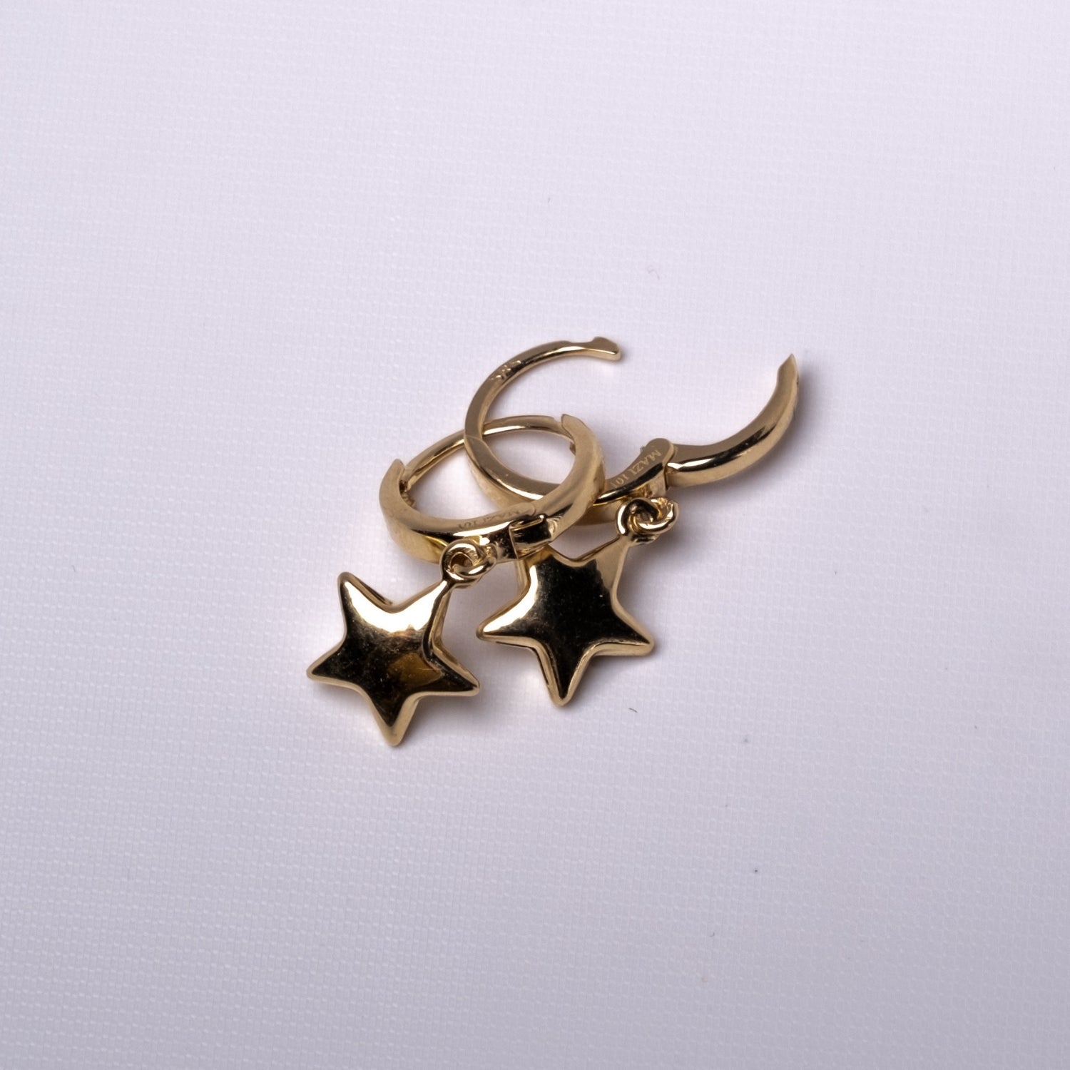 Sallantılı Yıldız Küpe | 14 Ayar Altın