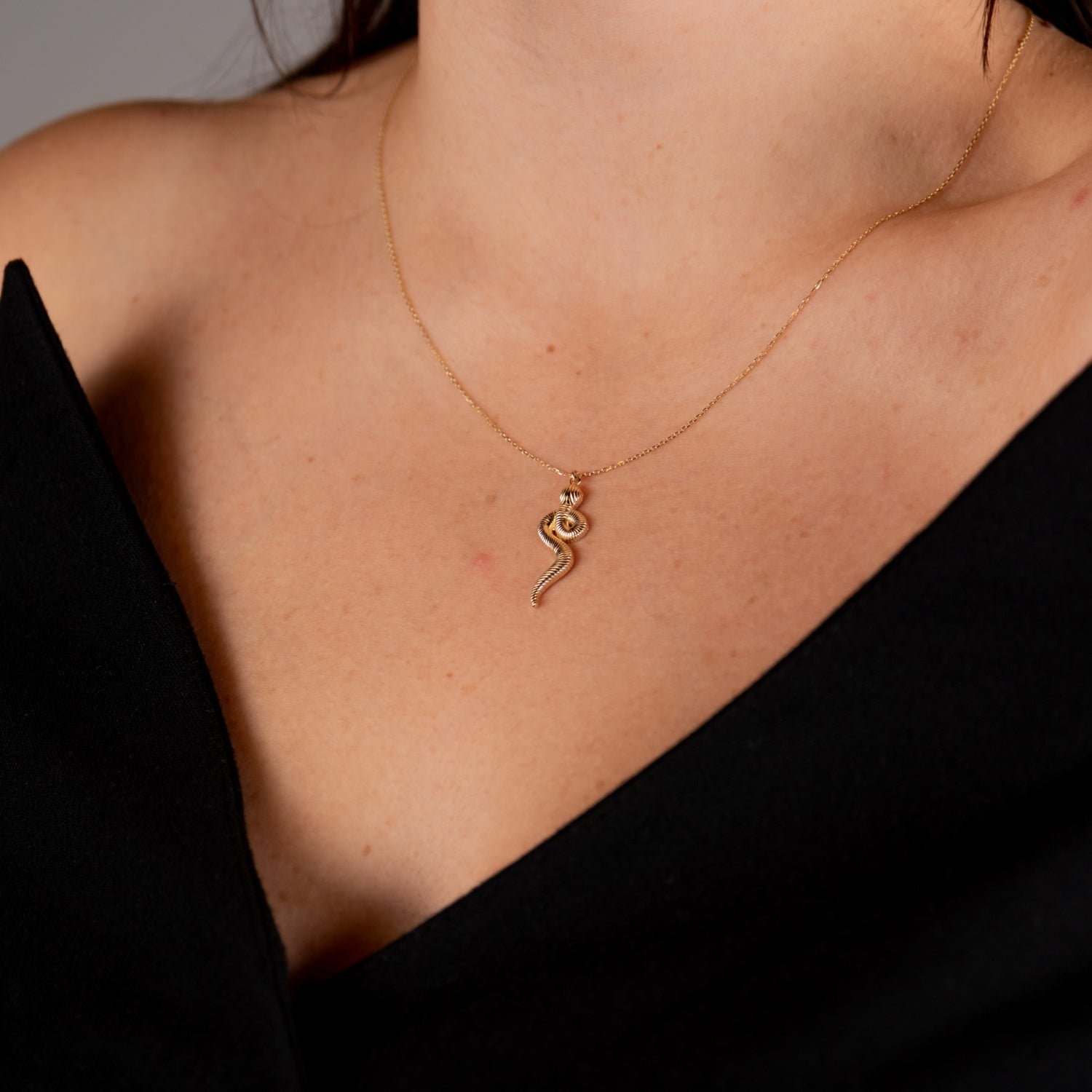 Yılan Kolye | 14 Ayar Altın