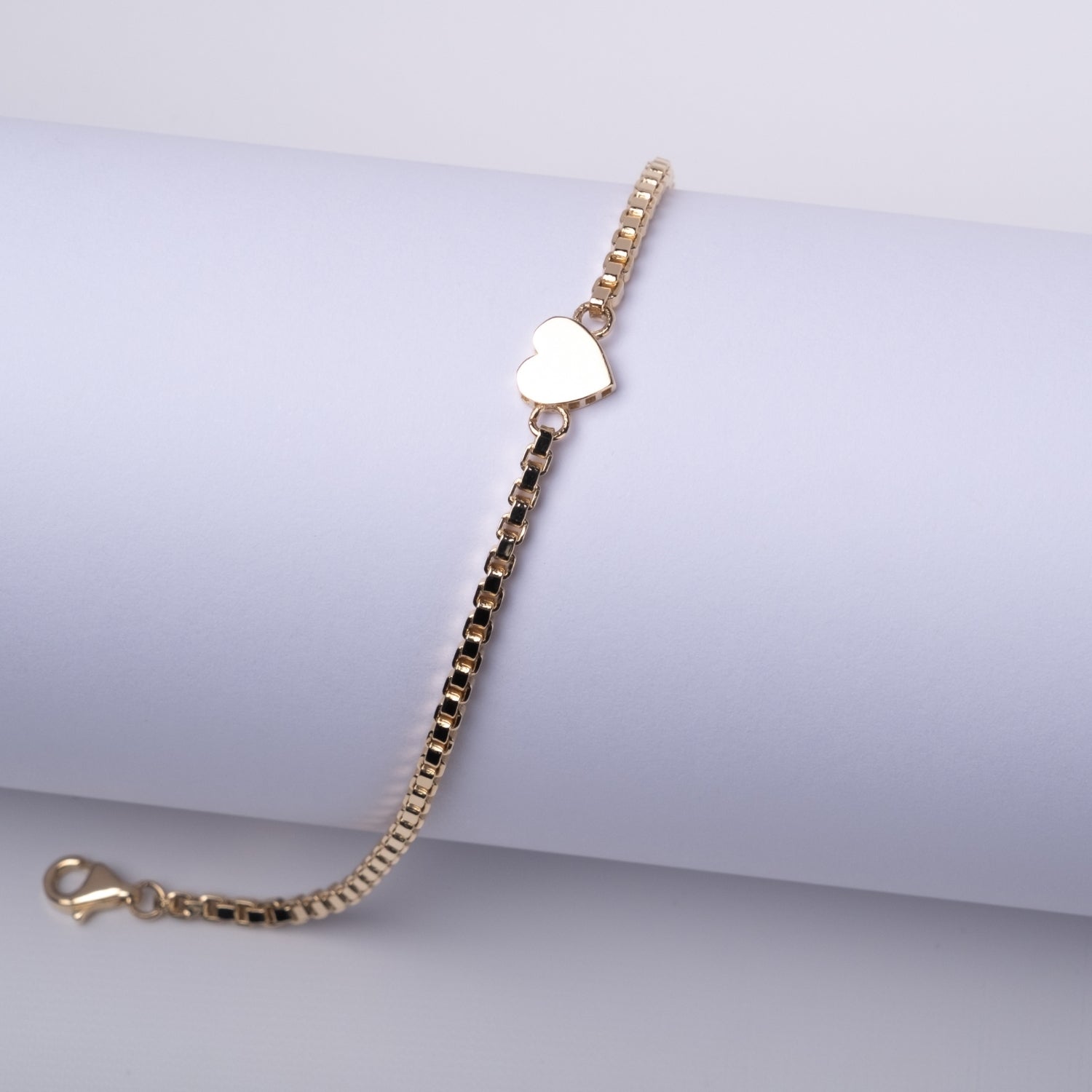 Minimal Kalp Bileklik | 14 Ayar Altın