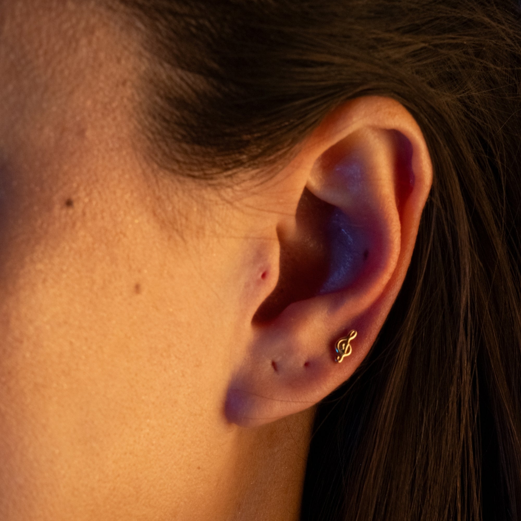 Sol Anahtarı Piercing | 14 Ayar Altın