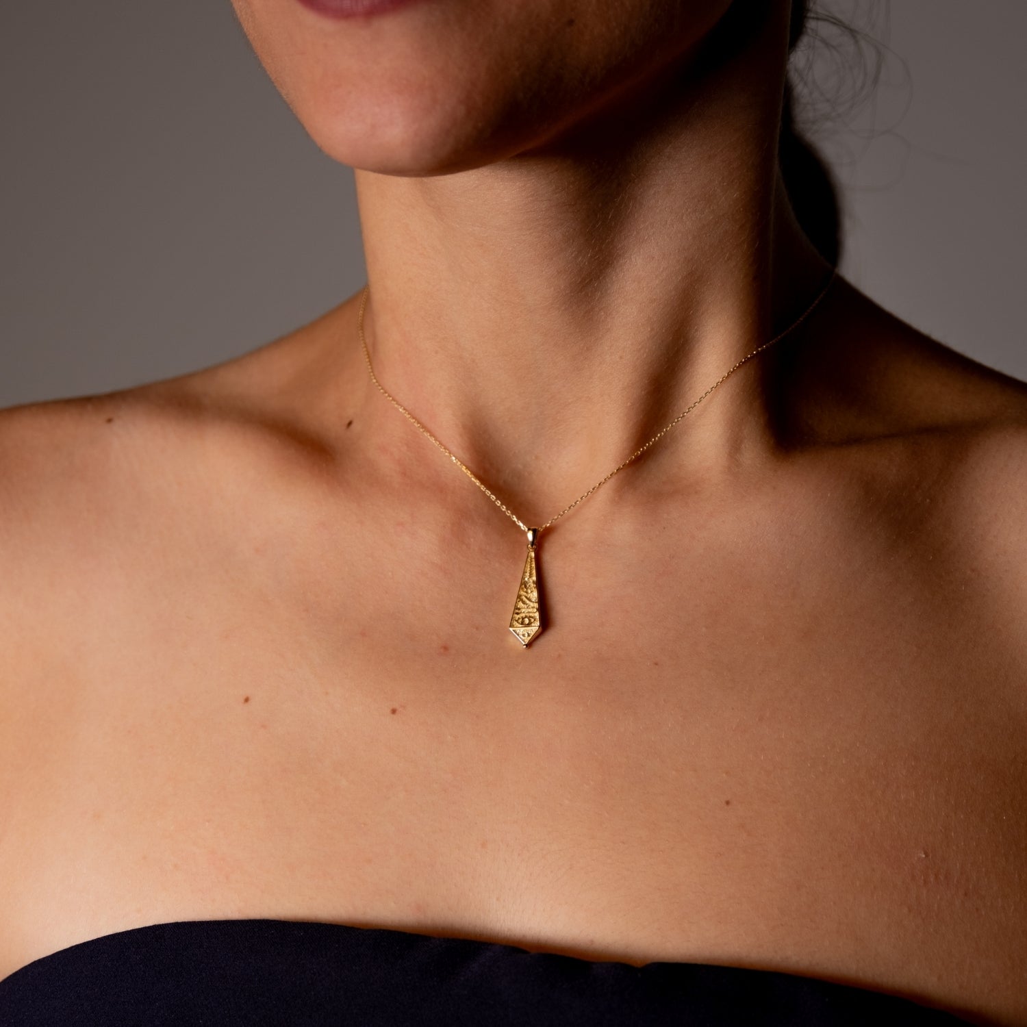 Antik Modifli Kolye | 14 Ayar Altın