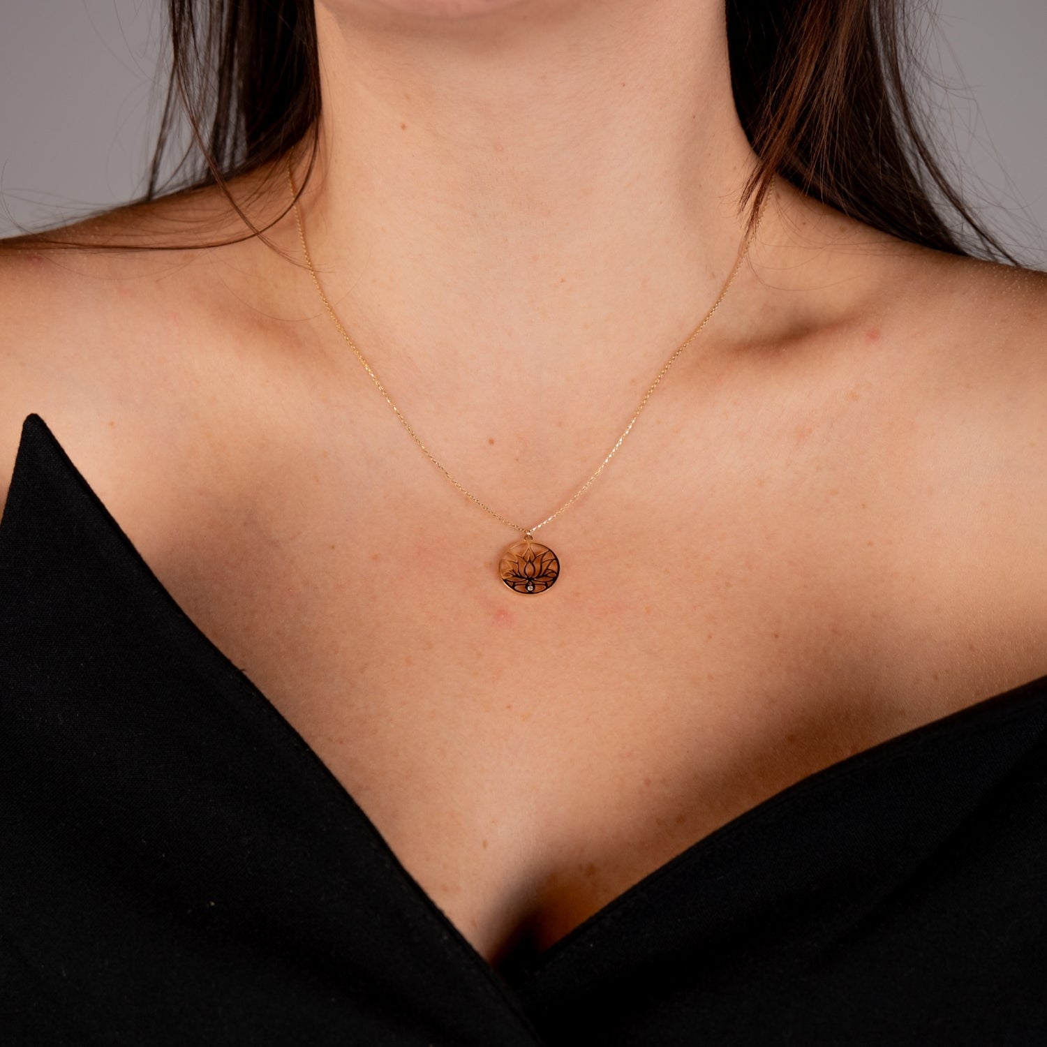 Lotus Kolye | 14 Ayar Altın