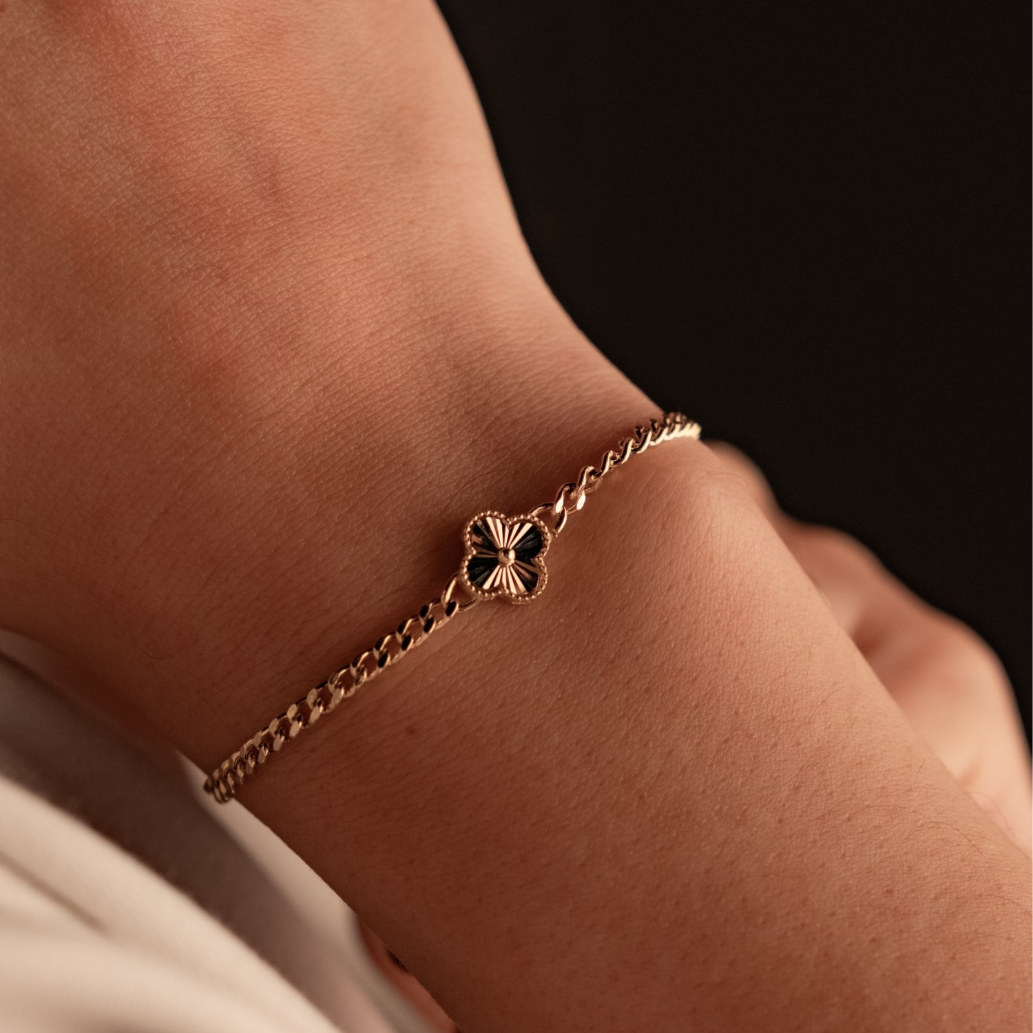 Minimal Yaprak Bileklik | 14 Ayar Altın