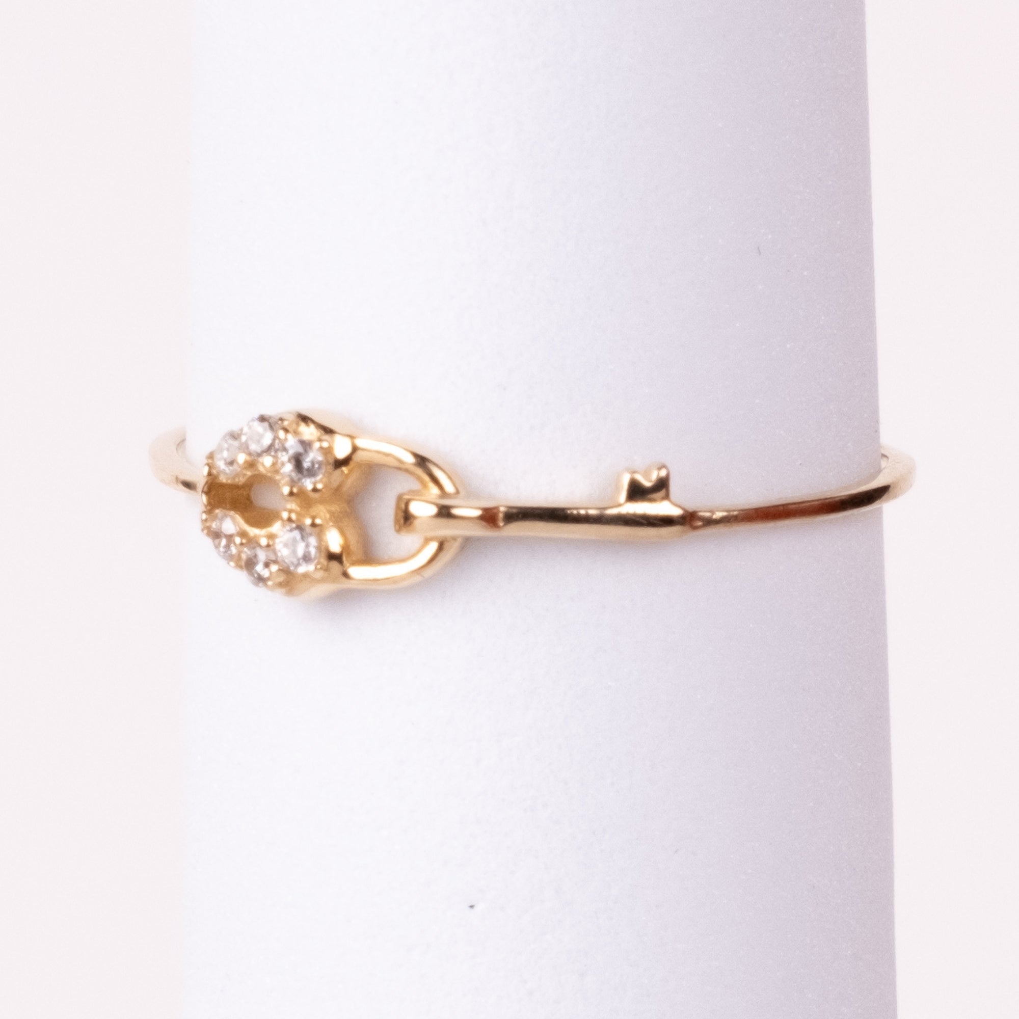 Taşlı Anahtar Yüzük | 14 Ayar Altın