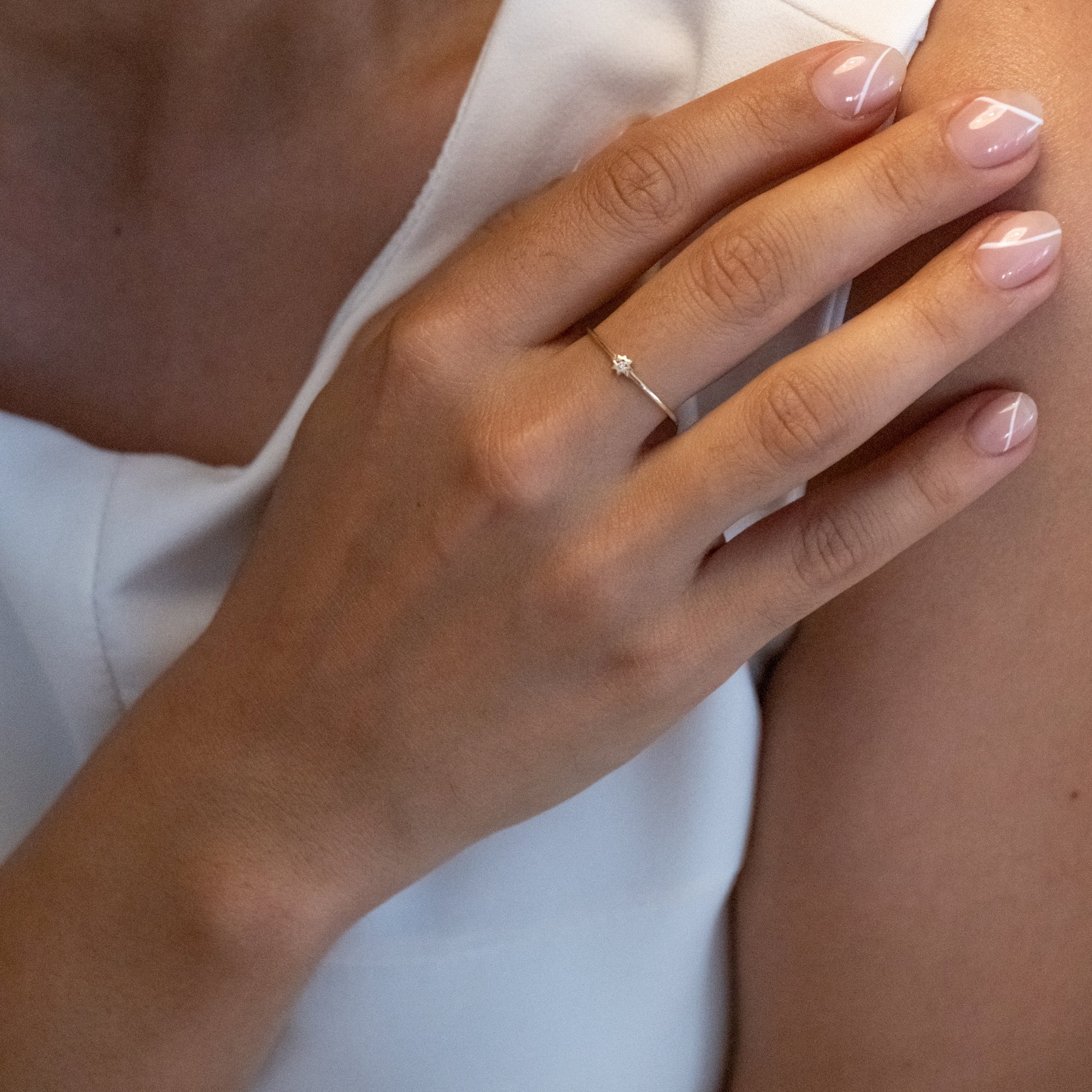 Taşlı Yıldız Yüzük | 14 Ayar Altın