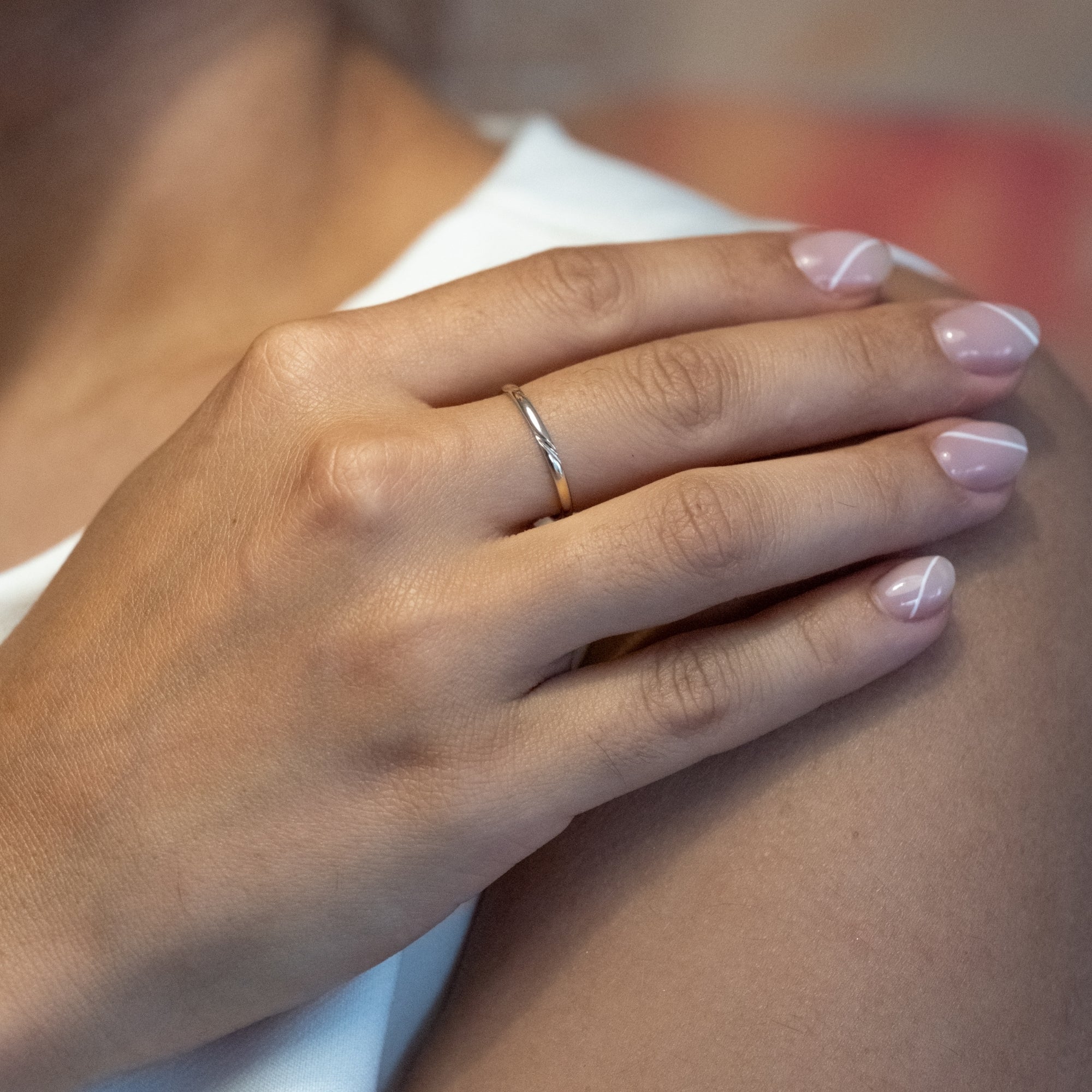 Çapraz İşleme Detaylı Alyans | 14 Ayar Altın