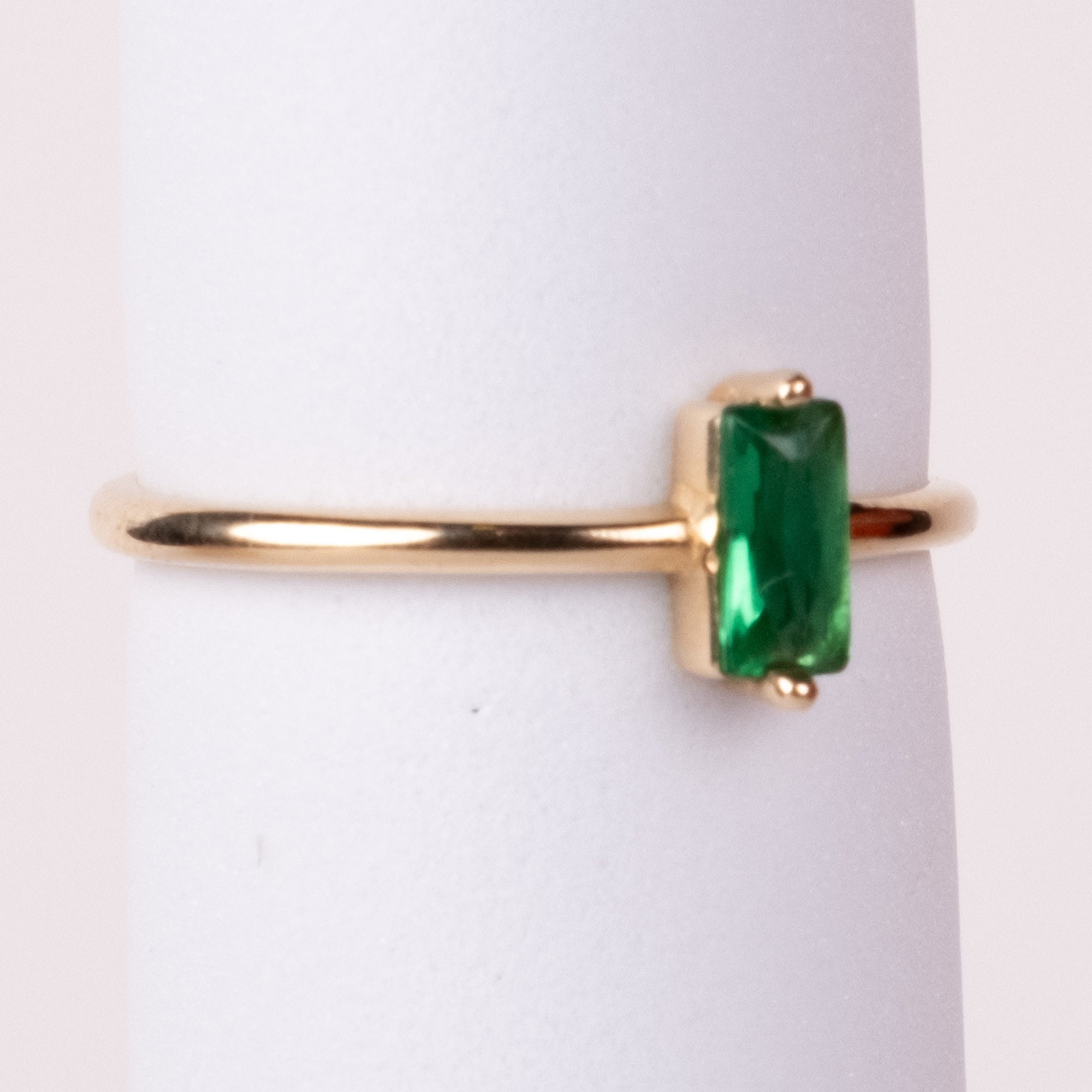 Yeşil Taşlı Yüzük | 14 Ayar Altın