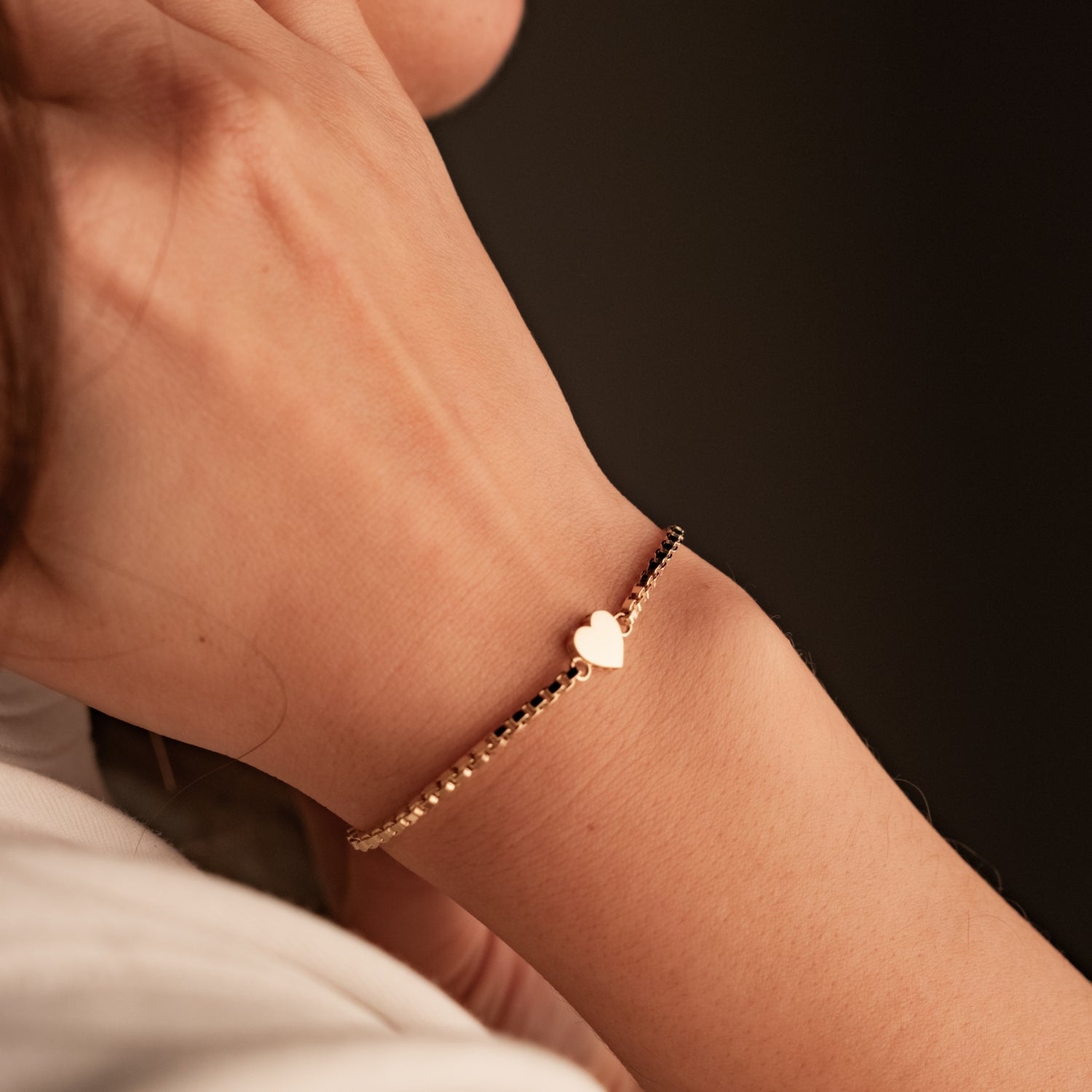 Minimal Kalp Bileklik | 14 Ayar Altın