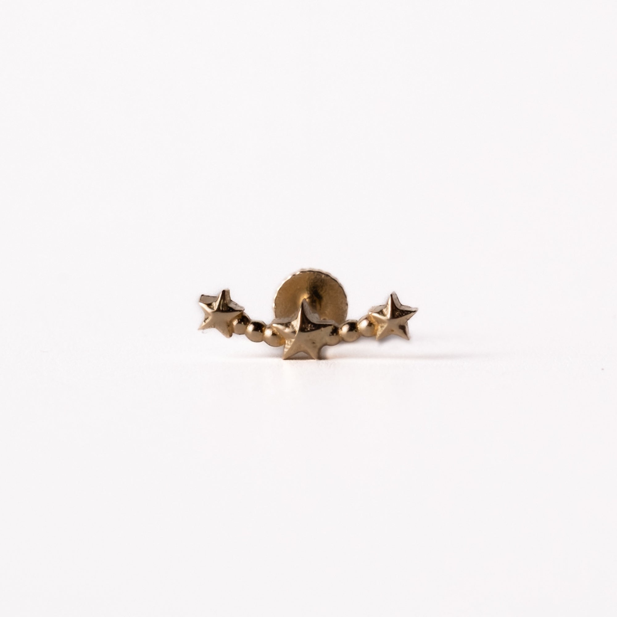 Sıralı Yıldız Piercing | 14 Ayar Altın