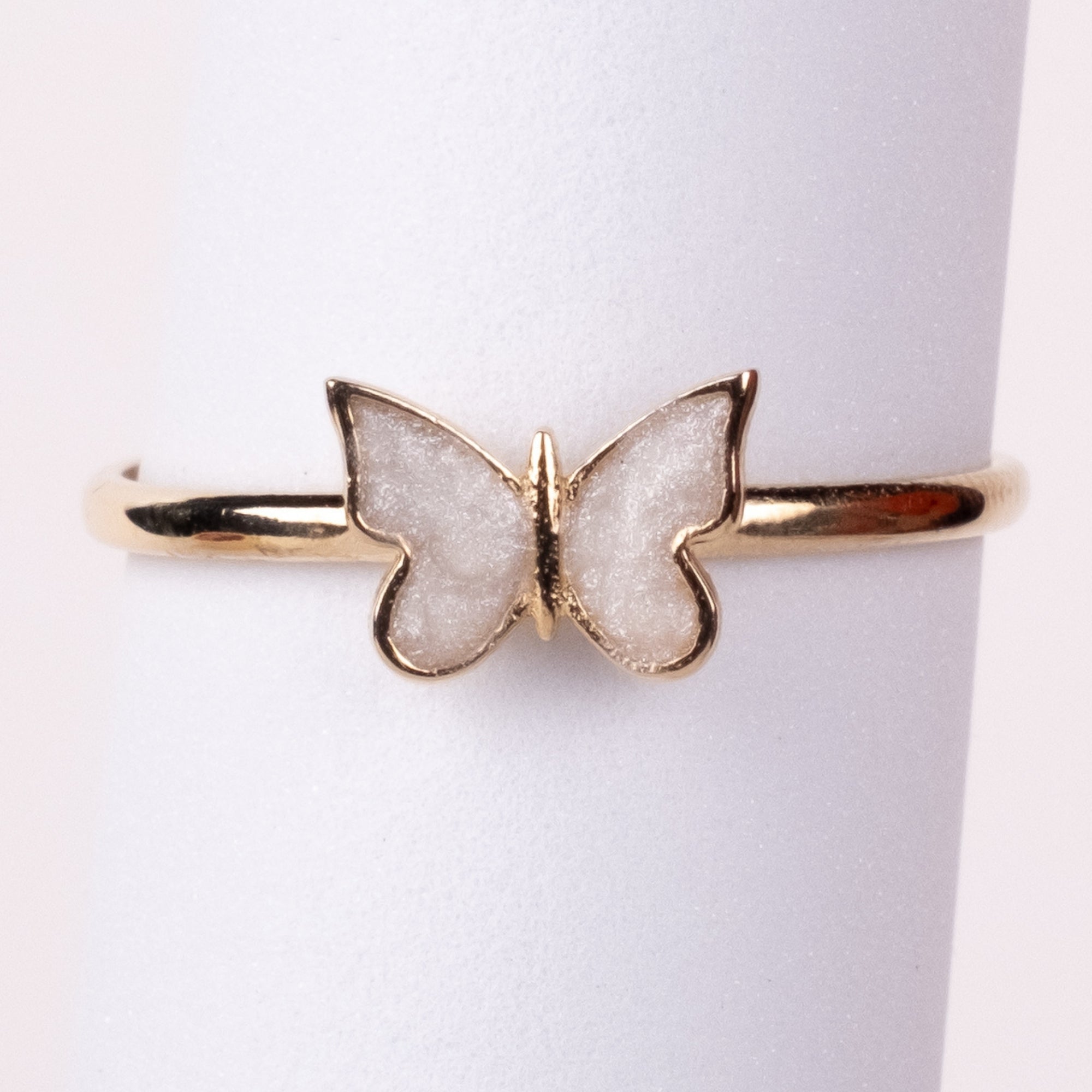 Renkli Kelebek Yüzük  | 14 Ayar Altın