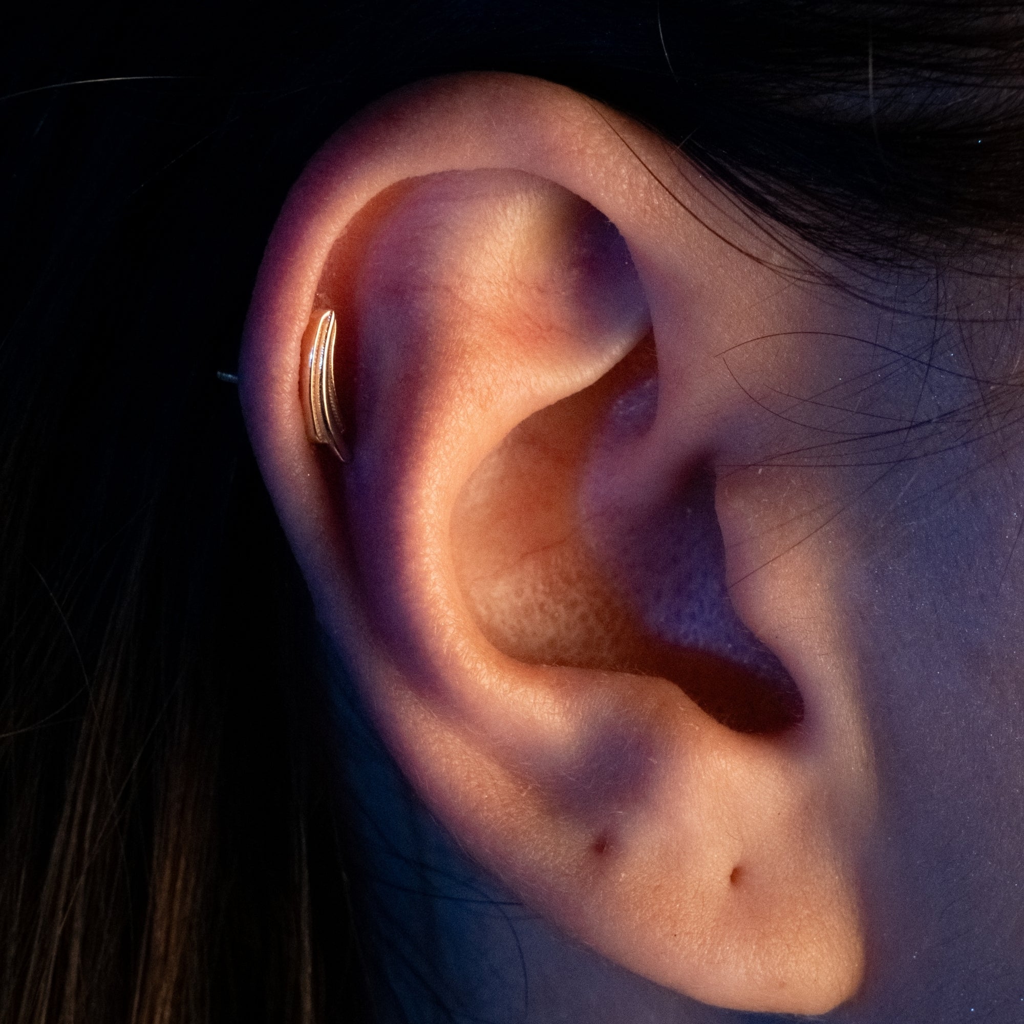 Yaprak Piercing | 14 Ayar Altın