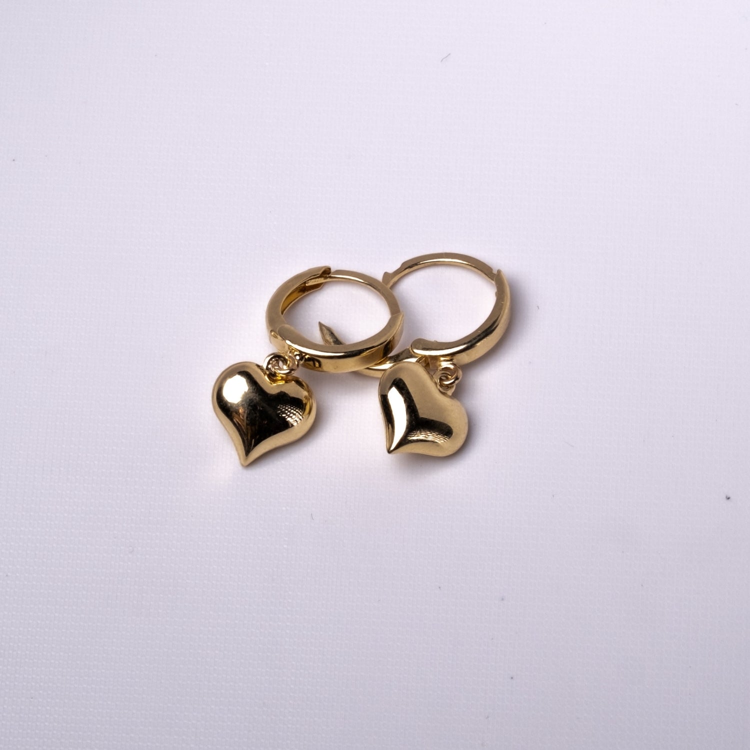 Amore Sallantılı Kalp Küpe | 14 Ayar Altın