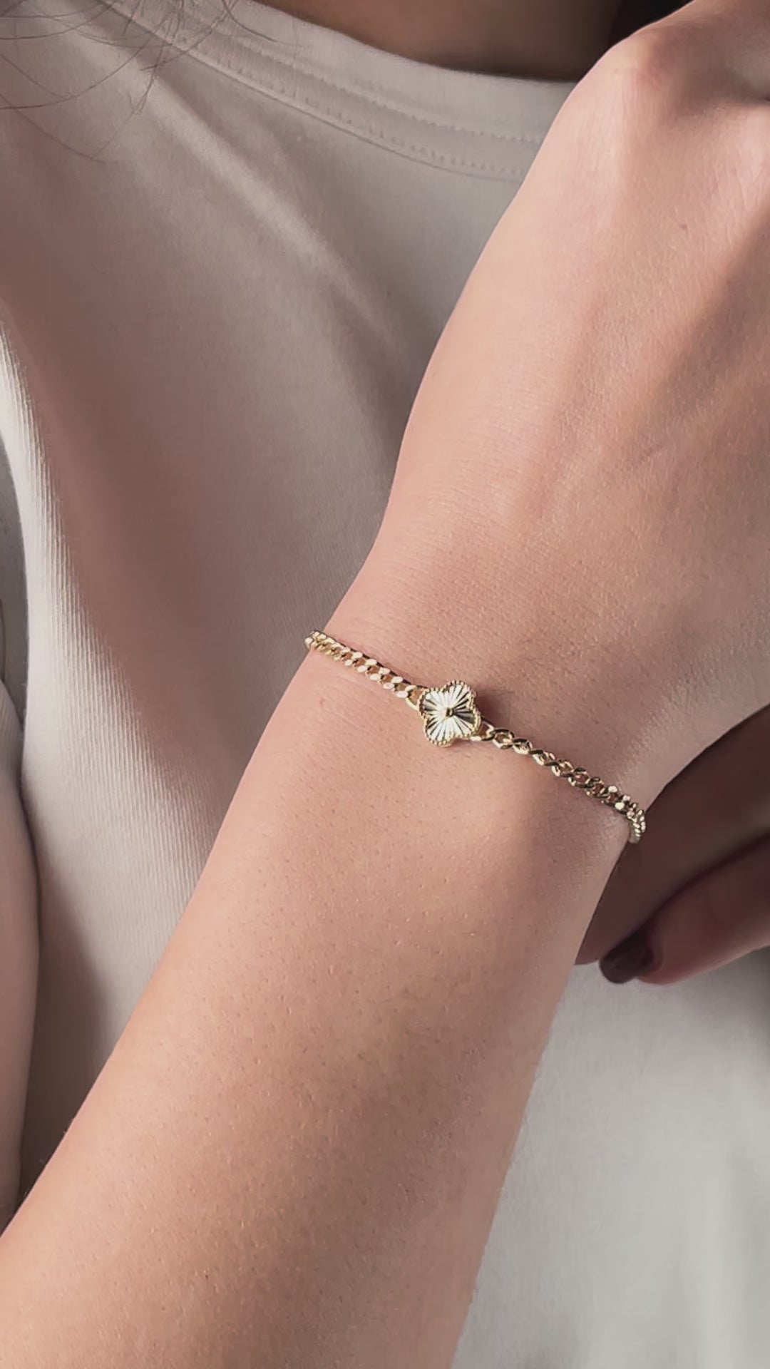 Minimal Yaprak Bileklik | 14 Ayar Altın