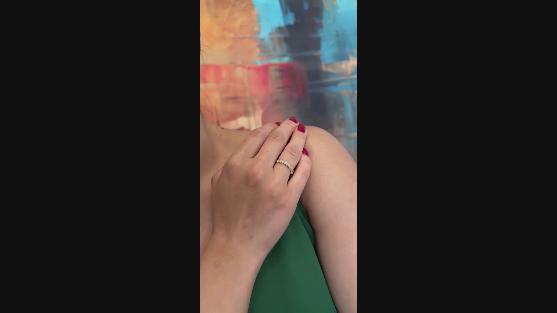 Dizili Taş Yüzük | 14 Ayar Altın