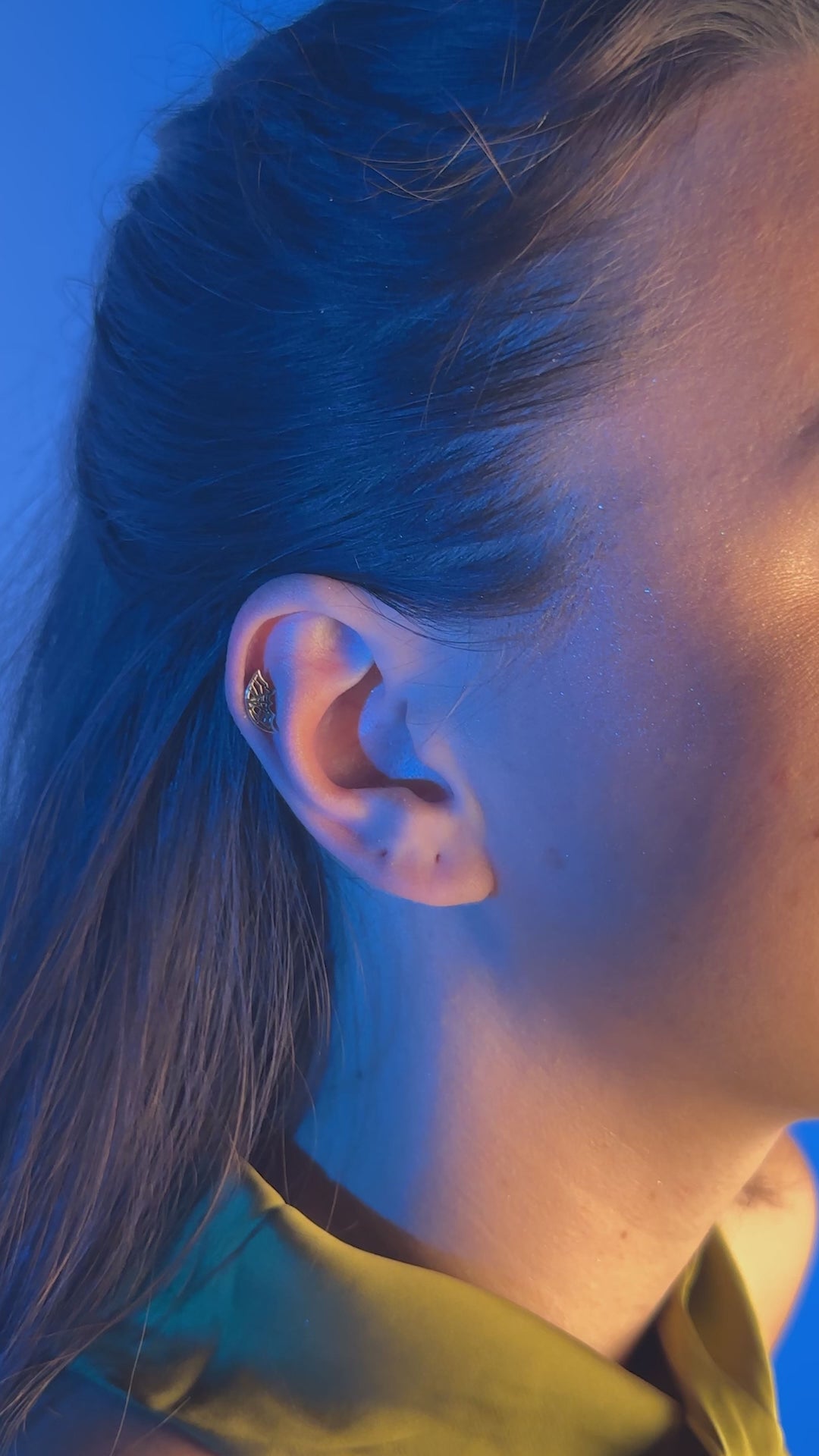 Örümcek Ağı Piercing | 14 Ayar Altın