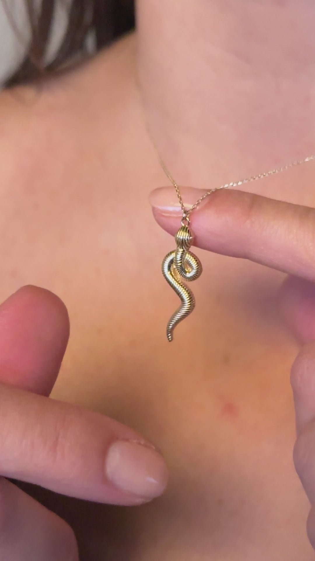 Yılan Kolye | 14 Ayar Altın