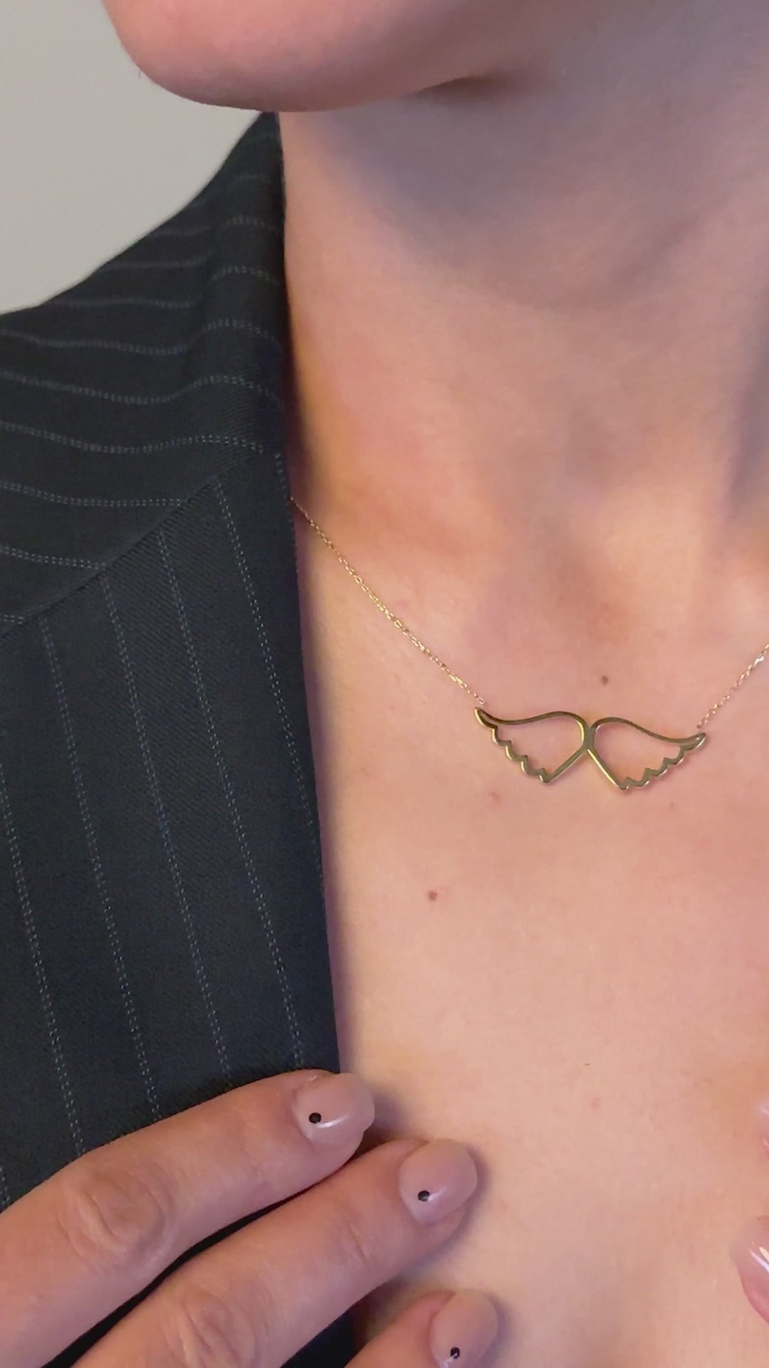 Melek Kanadı Kolye | 14 Ayar Altın