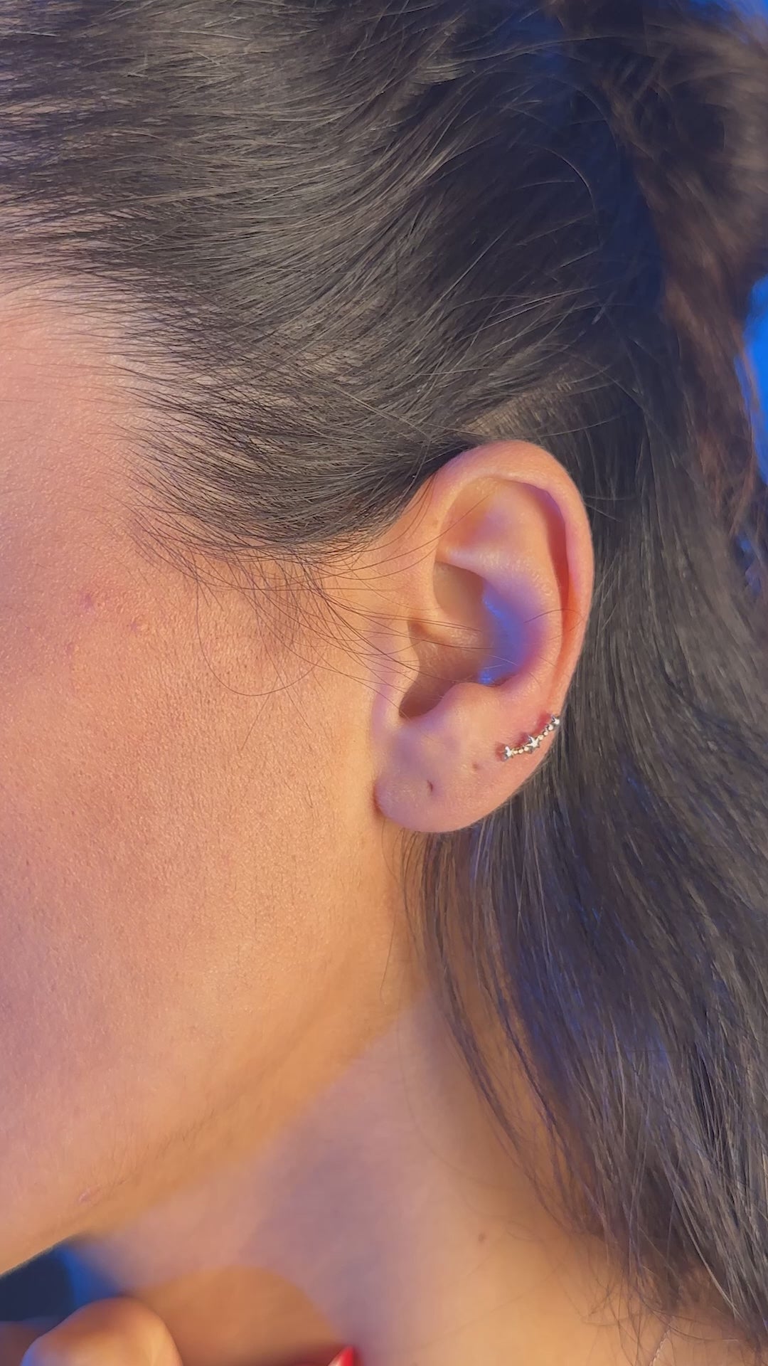 Sıralı Yıldız Piercing | 14 Ayar Altın