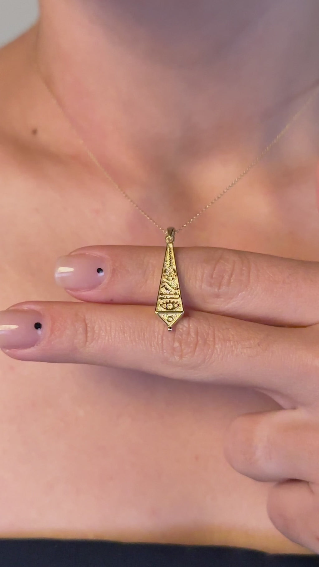 Antik Modifli Kolye | 14 Ayar Altın