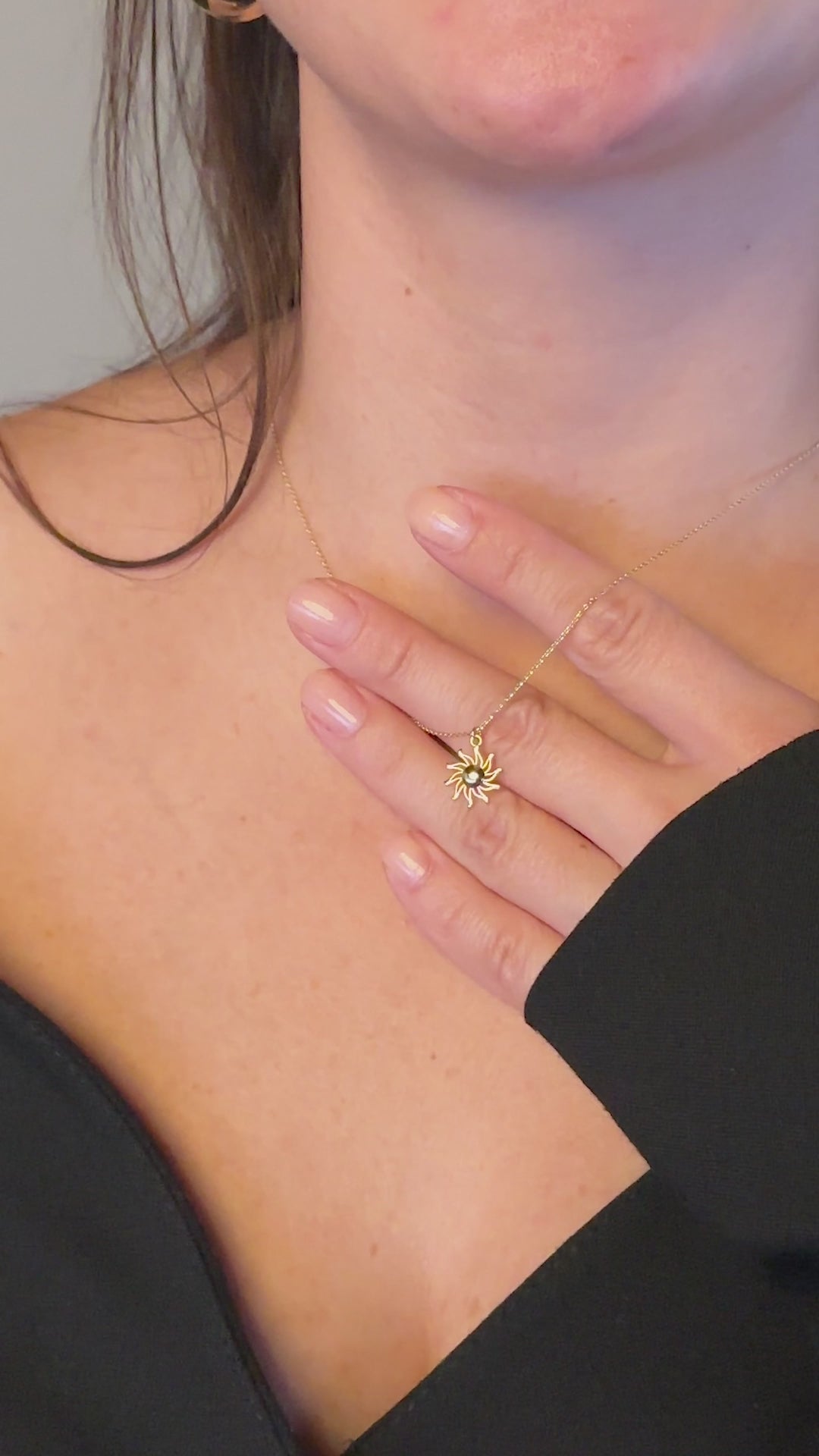 Güneş Kolye | 14 Ayar Altın